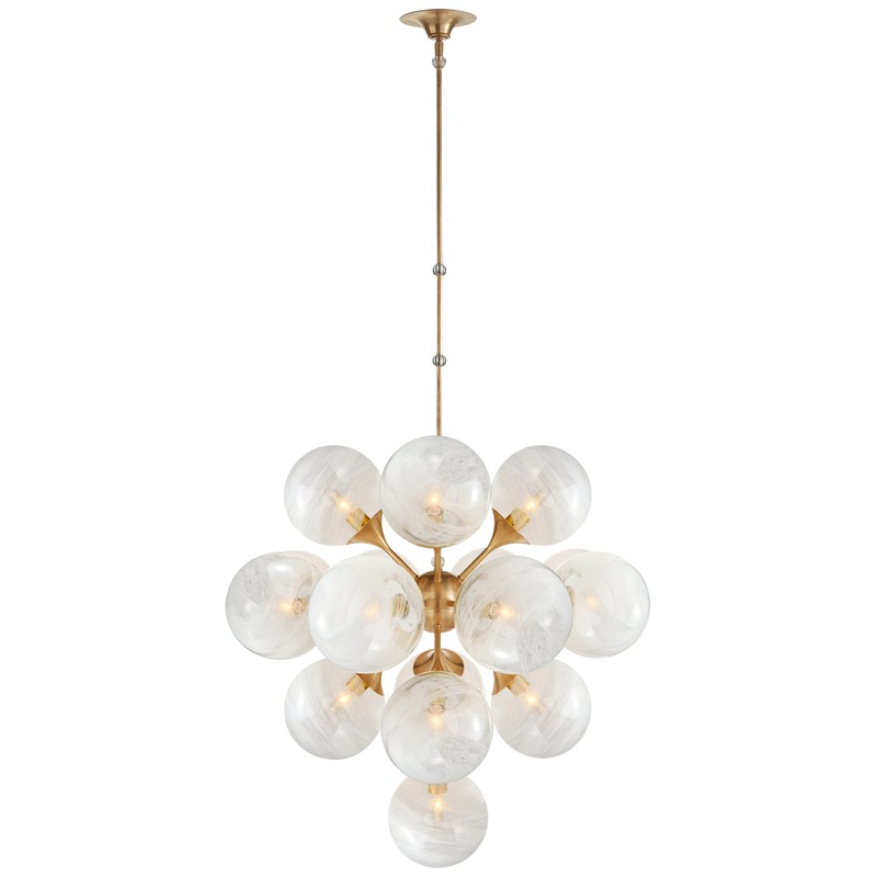17 Light Chandelier from the Cristol Collection in Hand-Rubbed Antique Brass Finish by Visual Comfort Signature