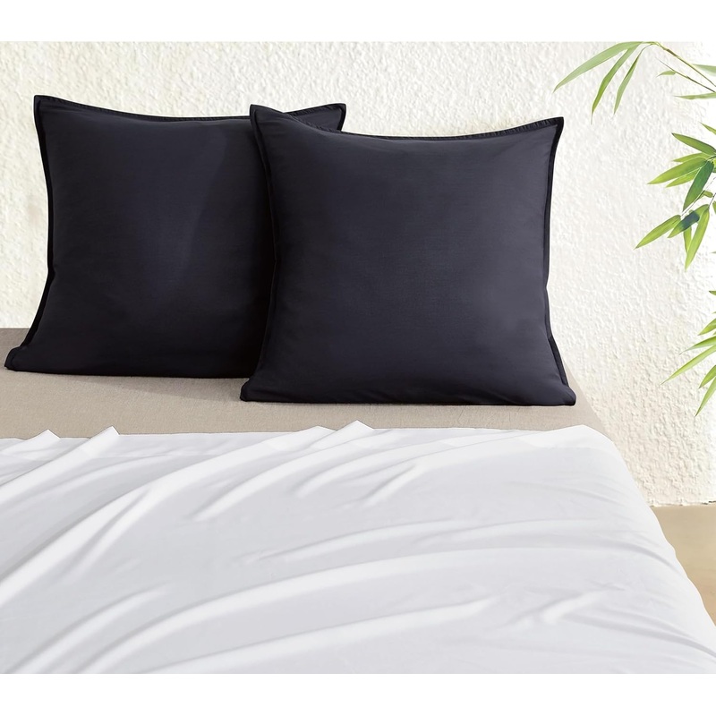 Bamboo Microfibre European Pillowcase x2 (one pair) – Charcoal