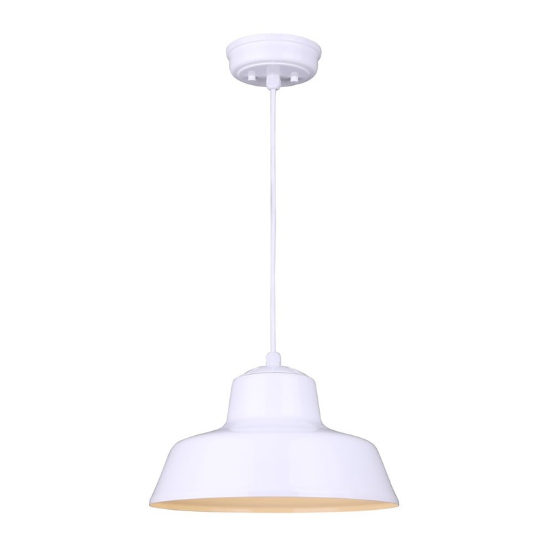 Canarm IPL1095A01WH Levi One Light Pendant Matte White