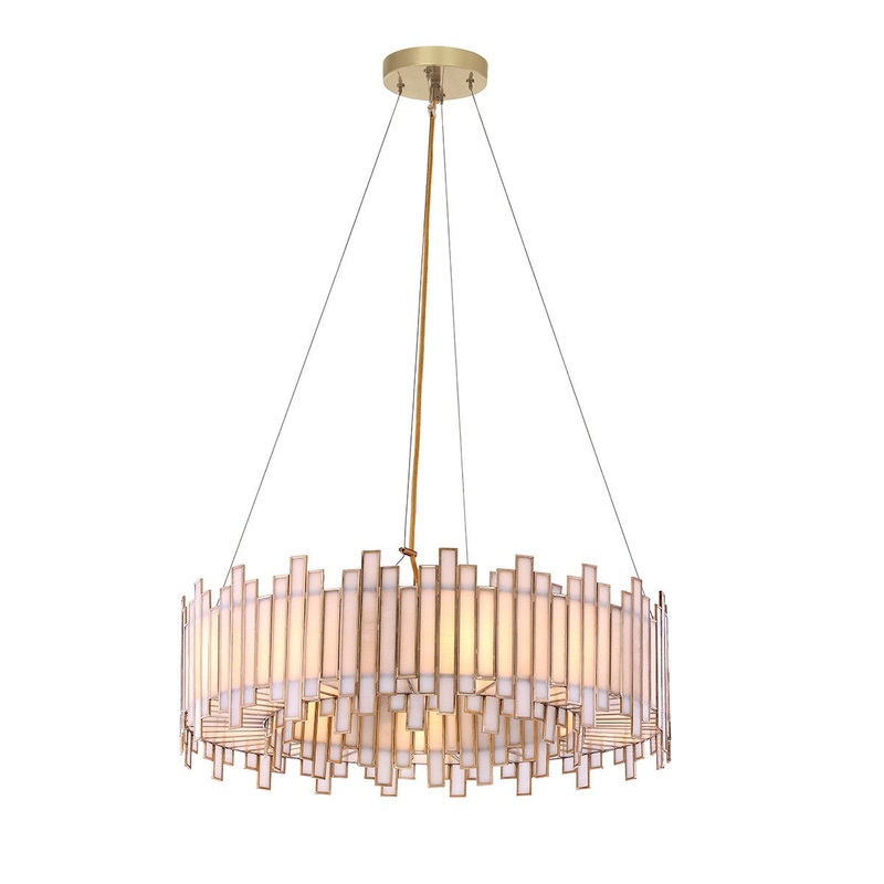 Eight Light Chandelier from the Birla Collection in Brass Finish by Eurofase