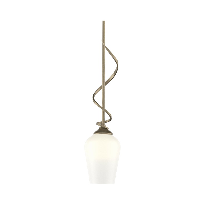 Flora Down Light Mini Pendant Soft Gold Opal Glass (GG)