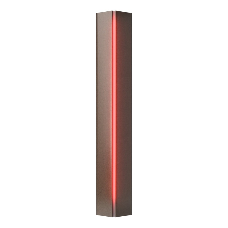 Gallery Small Sconce Bronze Red Glass (RR)