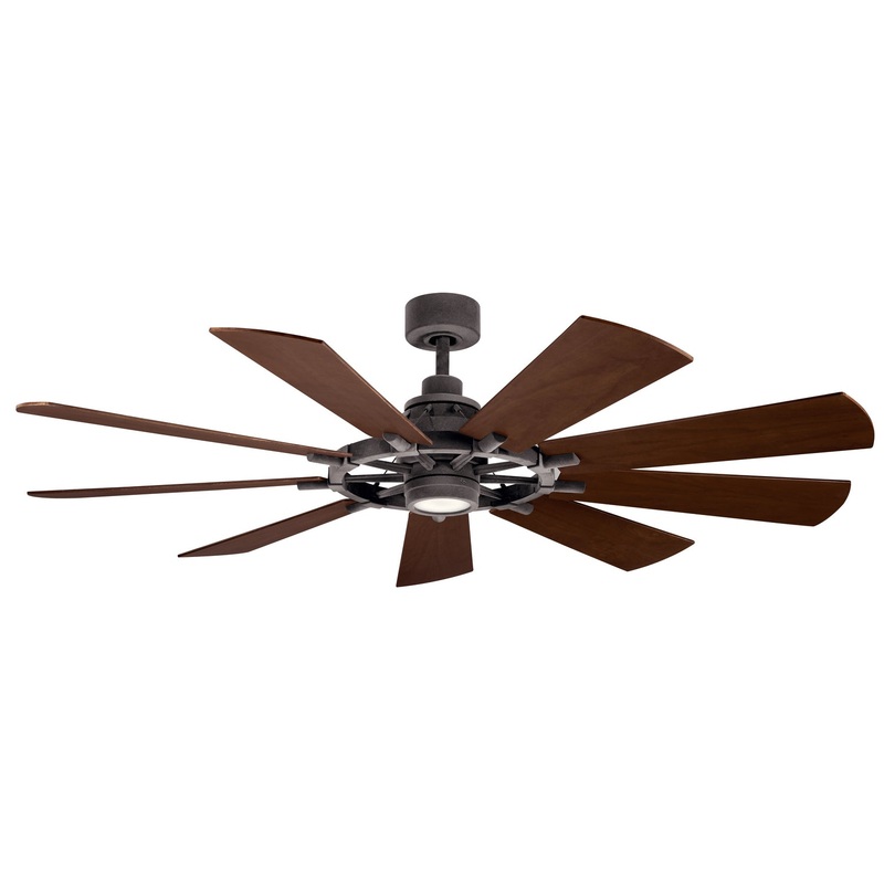 Kichler 300265WZC 65″ Ceiling Fan, Weathered Zinc