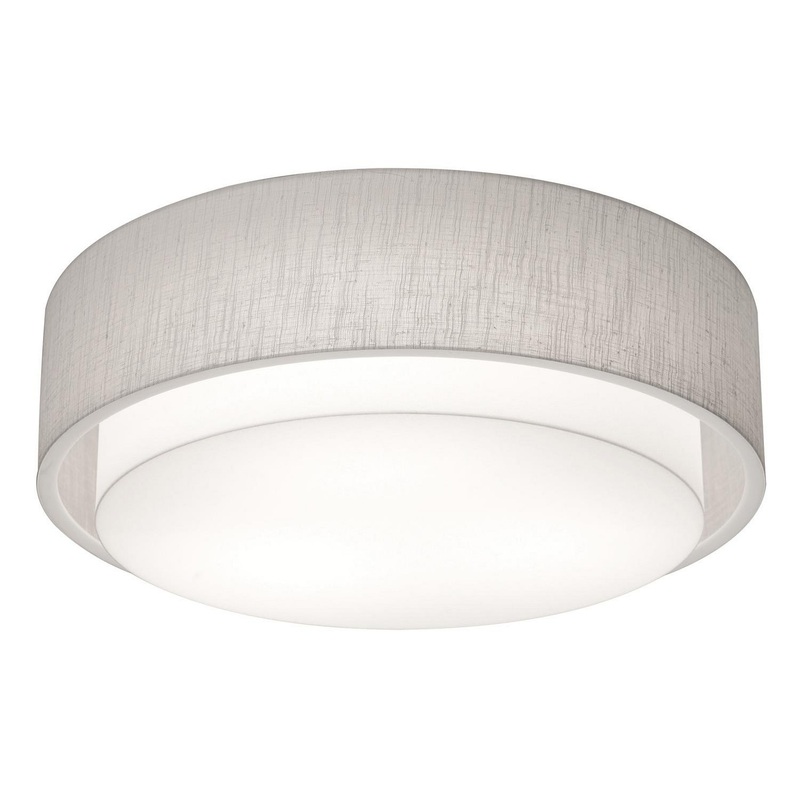 LED Flush Mount from the Sanibel Collection in Linen White Finish by AFX Lighting