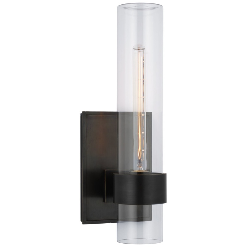 LED Outdoor Wall Sconce from the Presidio Collection in Bronze Finish by Visual Comfort Signature