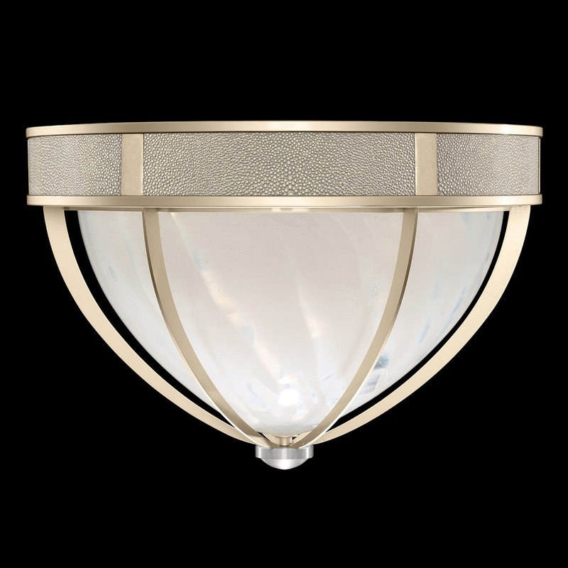 Mirage 18.75″W Round Flush Mount Champagne/Nickel/Coco