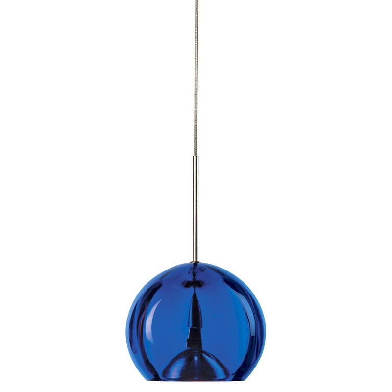 One Light Pendant from the Optics Collection in Polished Nickel Finish by Stone Lighting
