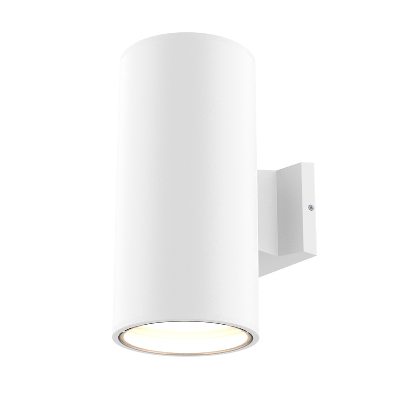 Summerside 12″ Cylindrical Sconce White Zinc