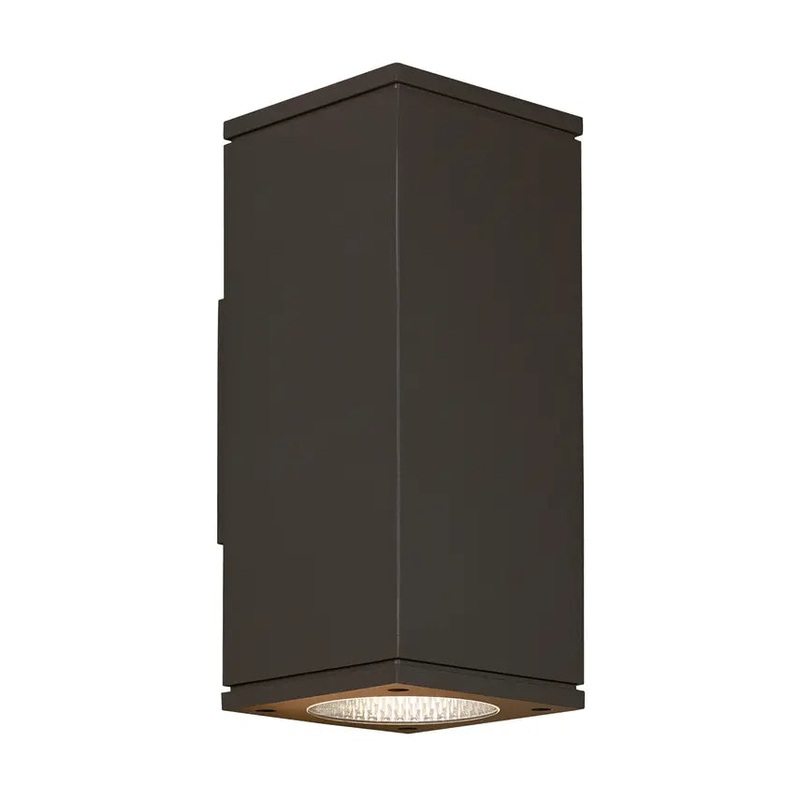 Tegel 12 Outdoor Wall Up & Downlight Bronze 2700K / 10-Degree Beam (Up) / 10-Degree Beam (Down) Button Photocontrol + Surge Protection