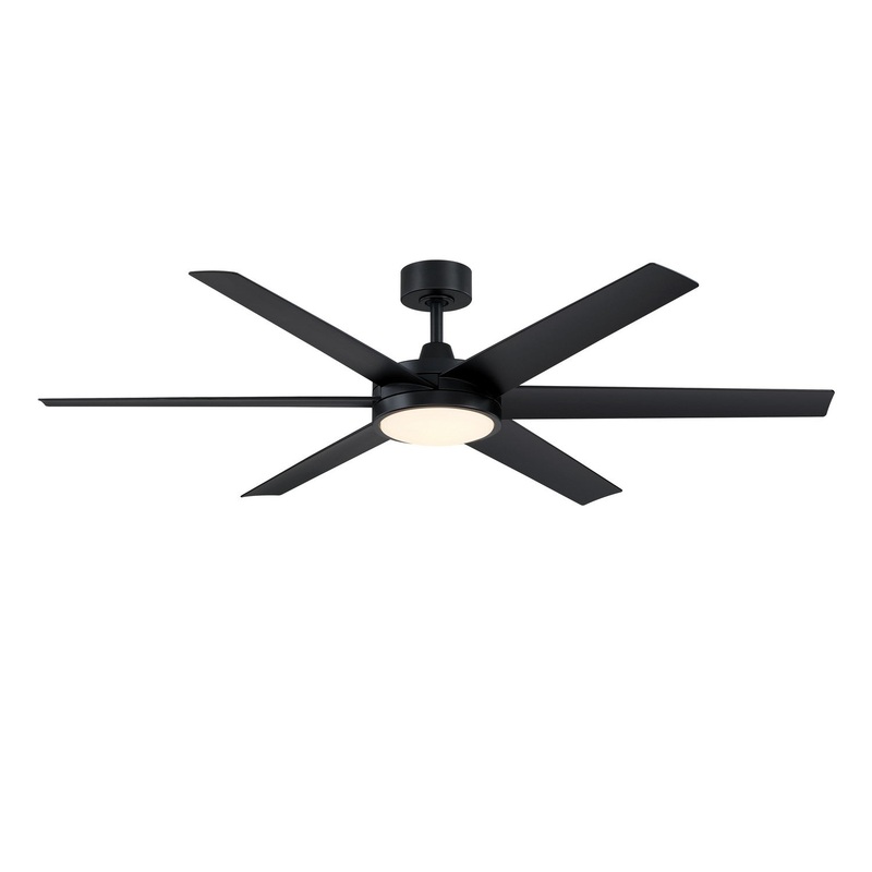 64″Ceiling Fan from the Brawn Collection in Black Finish by Fanimation