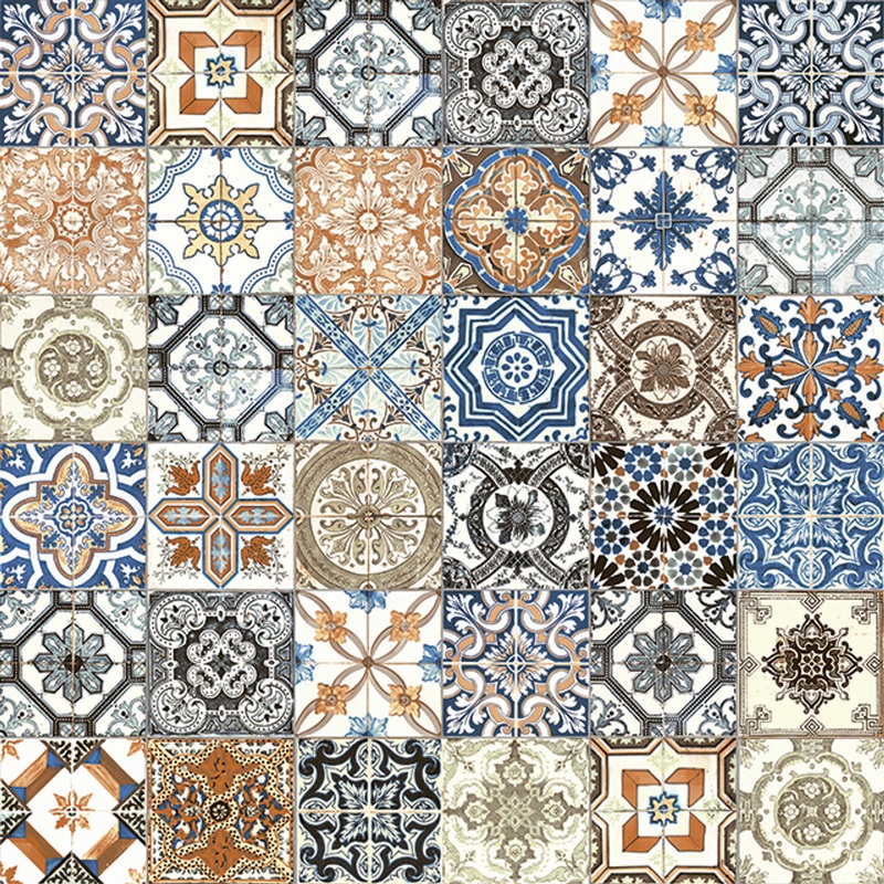 8″ x 8″ Marrakesh Color Mix Glossy Ceramic Wall Tile 42-013