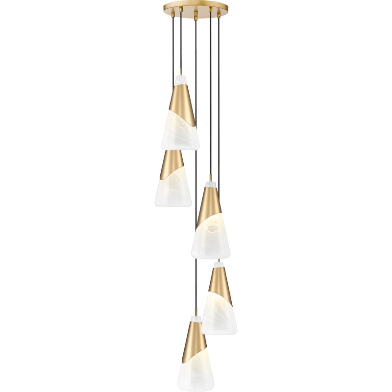 Aimie 5-Light Chandelier Modern Gold