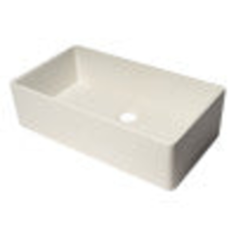 ALFI brand AB536-W White 36″ Smooth Apron Single Bowl Fireclay Farm Sink