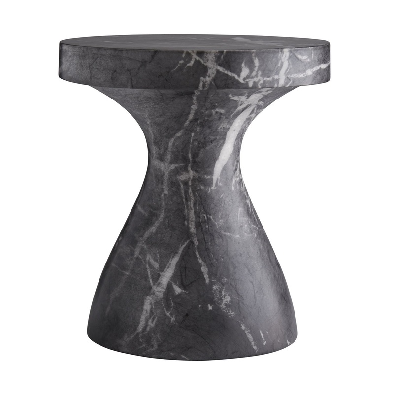 Arteriors 5584 Serafina Accent Table Black Faux Marble