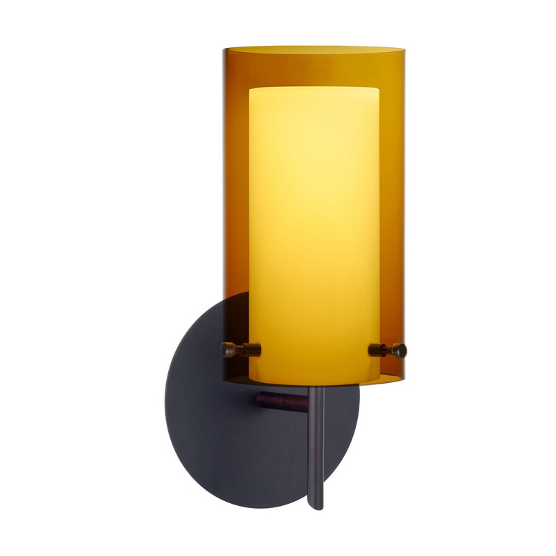Besa 1SW-G44007-BR Pahu One Light Wall Sconce Bronze