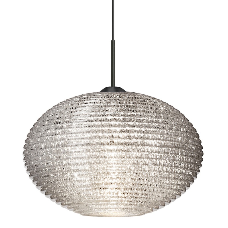 Besa J-4913GL-BK Besa Pape 12 Pendant One Light Pendant Black