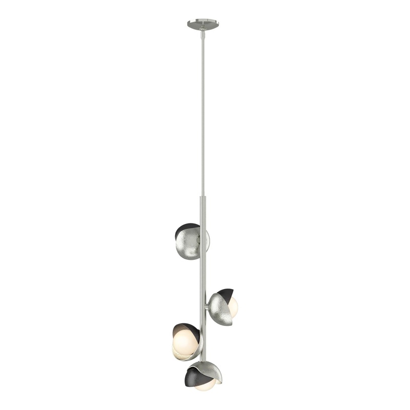 Brooklyn 4-Light Double Shade Vertical Pendant Sterling Ink