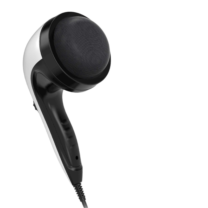 Handheld Vibration Massager Black – 4 Interchangeable Heads Adjustable Speed