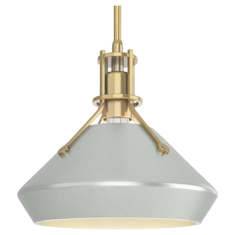 Henry Pendant with Chamfer Modern Brass Vintage Platinum