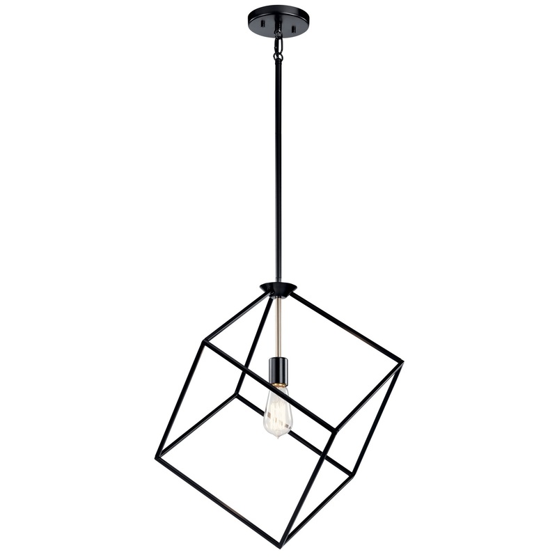 Kichler 42525BK One Light Pendant, Black