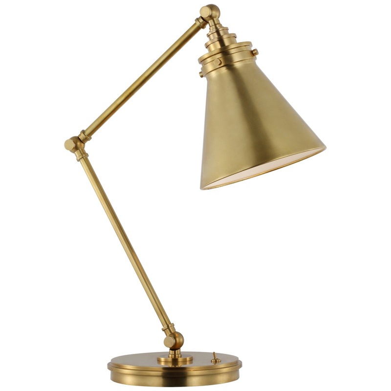 LED Table Lamp from the Parkington Collection in Antique-Burnished Brass Finish by Visual Comfort Signature
