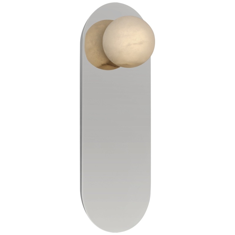 LED Wall Sconce from the Pertica Collection in Polished Nickel Finish by Visual Comfort Signature