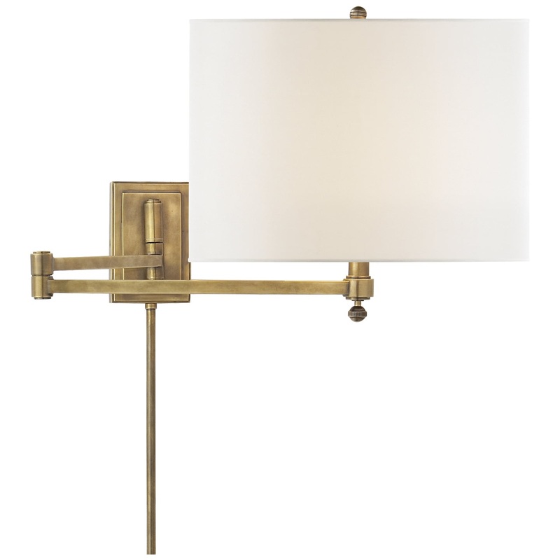 One Light Wall Sconce from the Hudson Collection in Hand-Rubbed Antique Brass Finish by Visual Comfort Signature