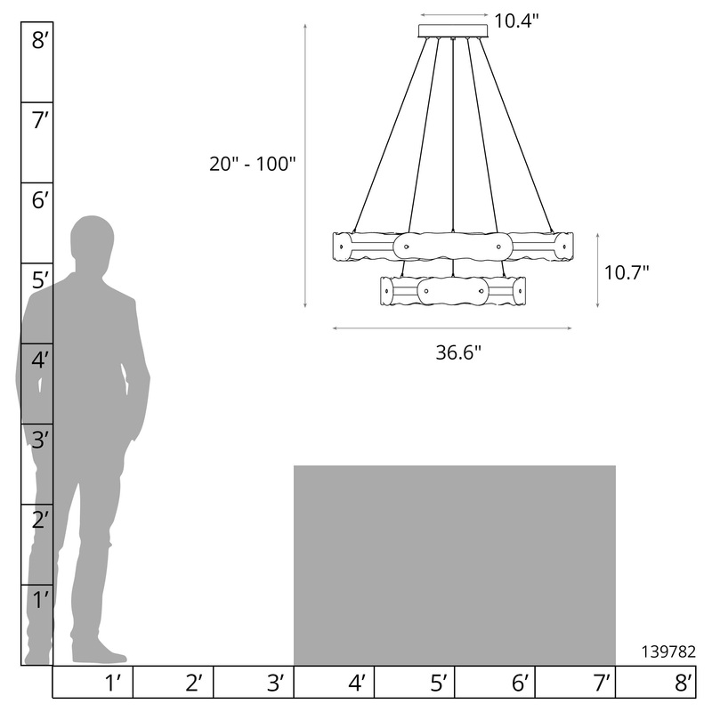 Solstice LED Tiered Pendant White
