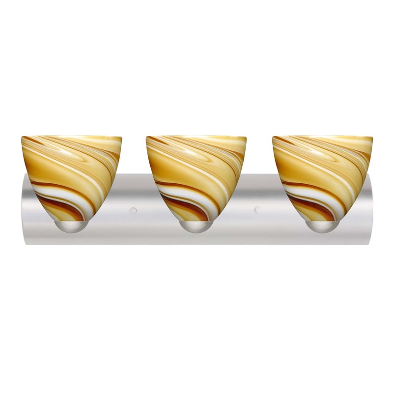 Three Light Wall Sconce from the Sasha Collection in Satin Nickel Finish by Besa