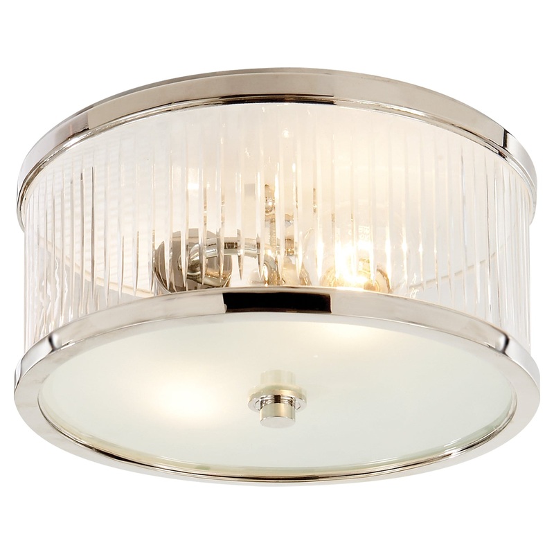 Two Light Flush Mount from the Randolph Collection in Polished Nickel Finish by Visual Comfort Signature