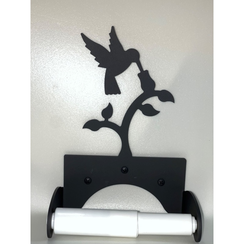 Village Wrought Iron TT-B-18 Hummingbird Toilet Tissue Holder and Roll