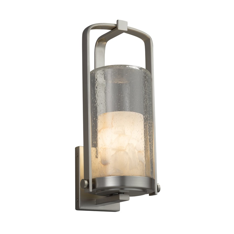 Wall Sconce from the Alabaster Rocks! Collection in Brushed Nickel Finish by Justice Designs