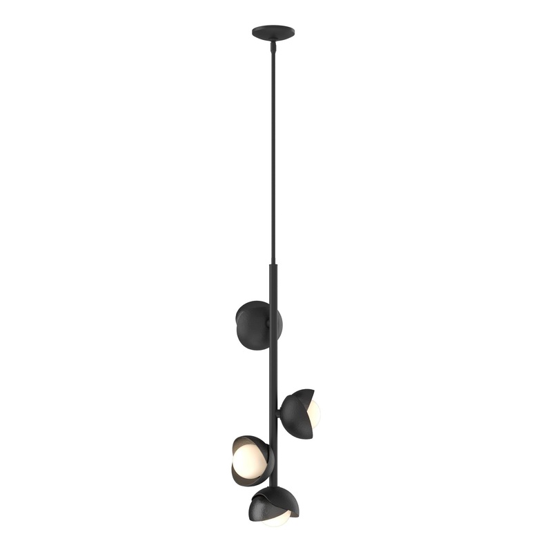 Brooklyn 4-Light Double Shade Vertical Pendant Black Ink