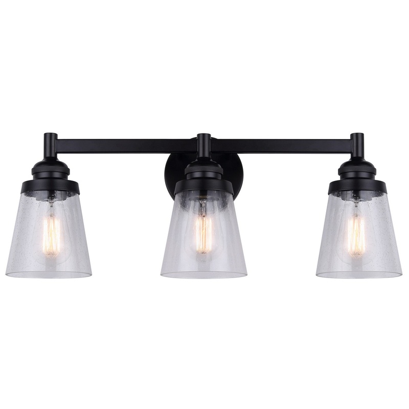 Canarm IVL1097A03BK Declan Three Light Vanity Matte Black