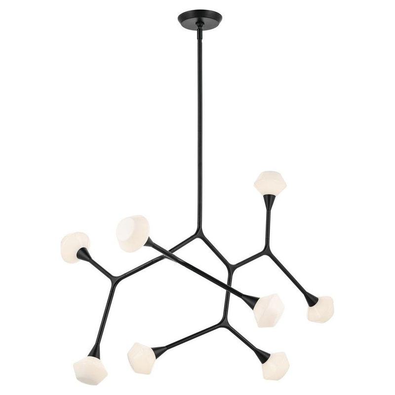 Cassius 52.5″ 8-Light Chandelier Black