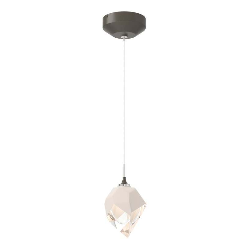 Chrysalis 1-Light Small Pendant Dark Smoke White Crystal (WP)