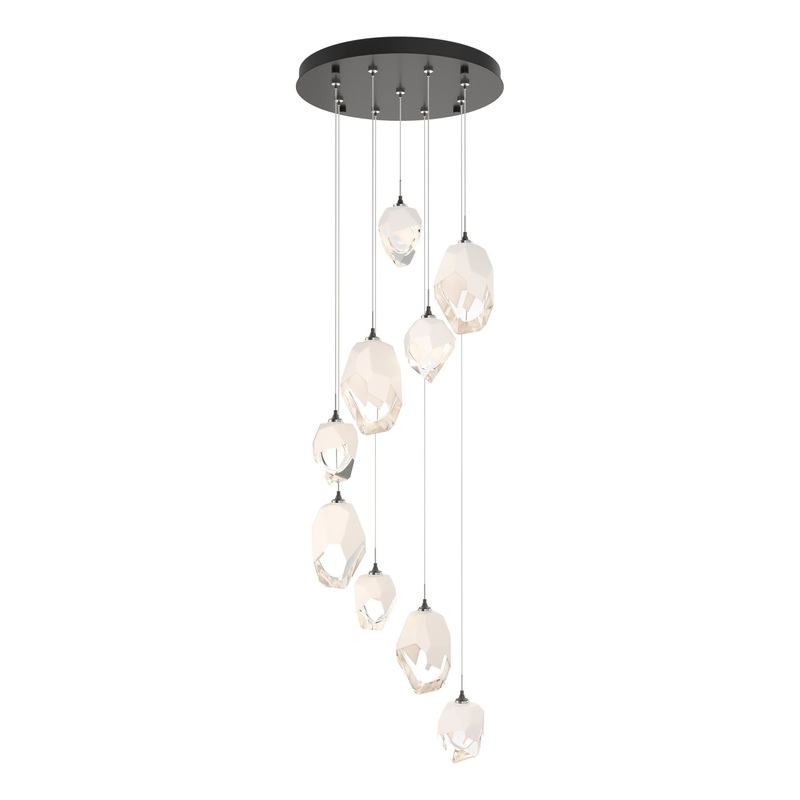 Chrysalis 9-Light Mixed Crystal Pendant Oil Rubbed Bronze White Crystal (WP)