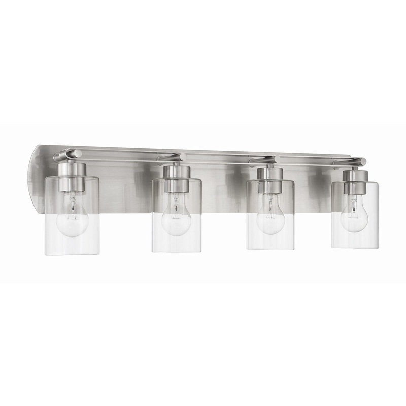 Craftmade 17631BNK4 Hendrix Four Light Vanity Brushed Polished Nickel