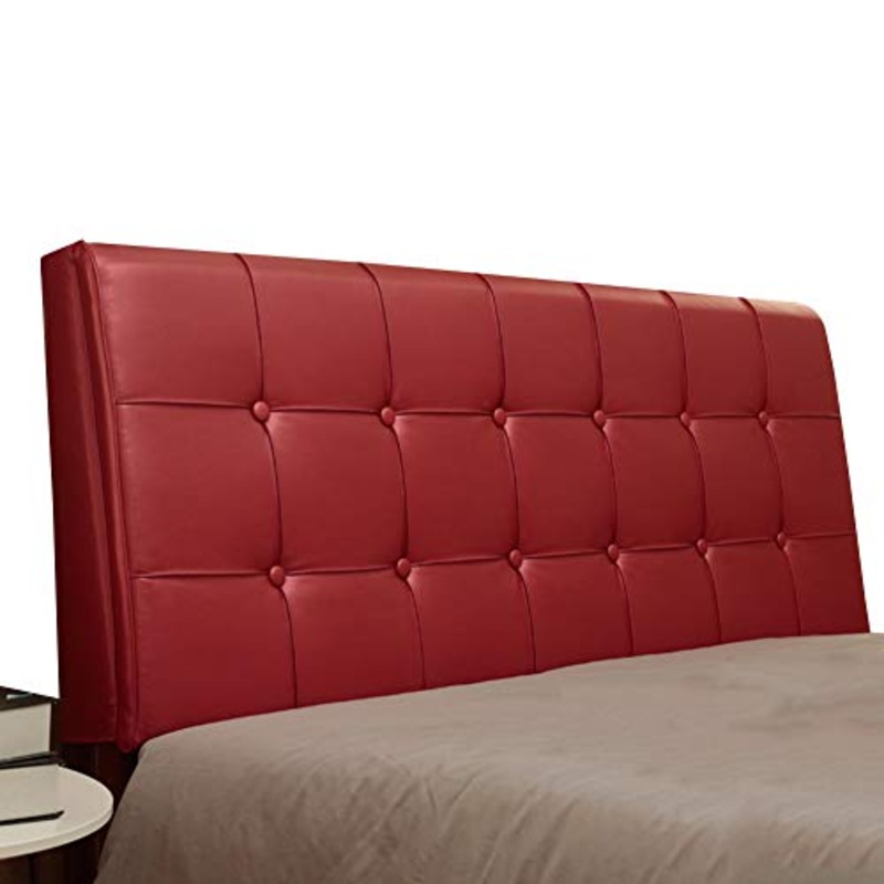 Cuscino Schienale Cuscini Multifunzione Camera Da Letto Letto Matrimoniale Vita Cuscino Protezione Ambientale PU Durevole Facile da Pulire, 12 Dimensioni ( Color : Red , Size : 170x58x6cm )