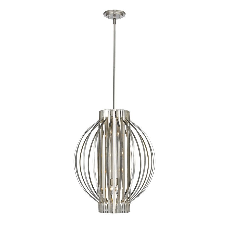Eight Light Pendant from the Moundou Collection in Brushed Nickel Finish by Z-Lite