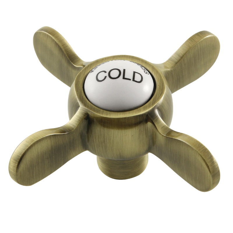 Essex KSH113ABC Cold Metal Cross Handle, Antique Brass