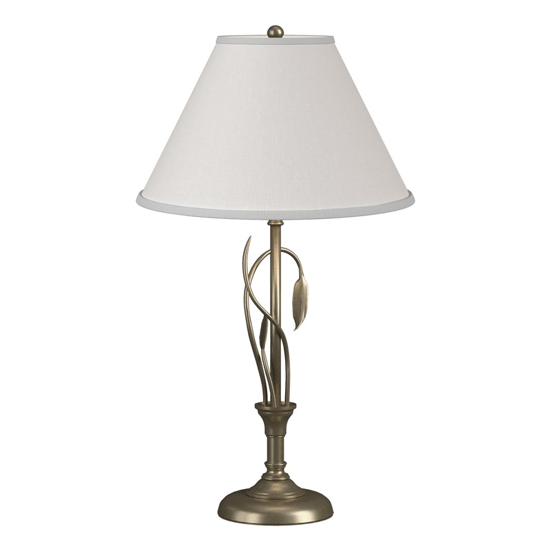 Forged Leaves and Vase Table Lamp Soft Gold