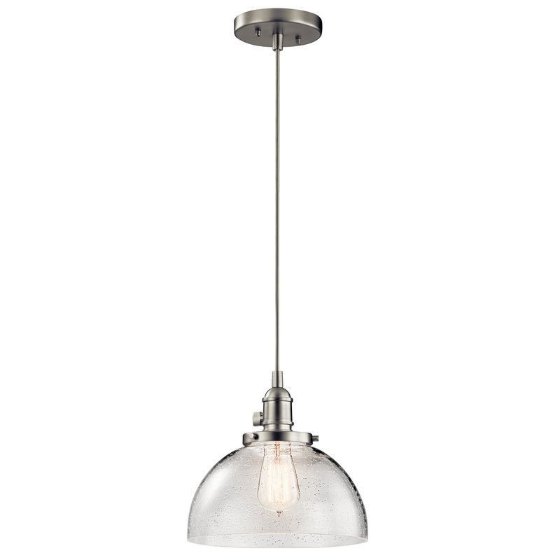 Kichler 43853NI One Light Mini Pendant, Brushed Nickel
