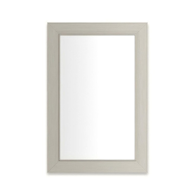 Medicine Cabinet Main Line 20 x 30 Inch 1 Doors Framed Mirror Nickel Flat Top Merion Frame Slow Close Hinges 4 Inch