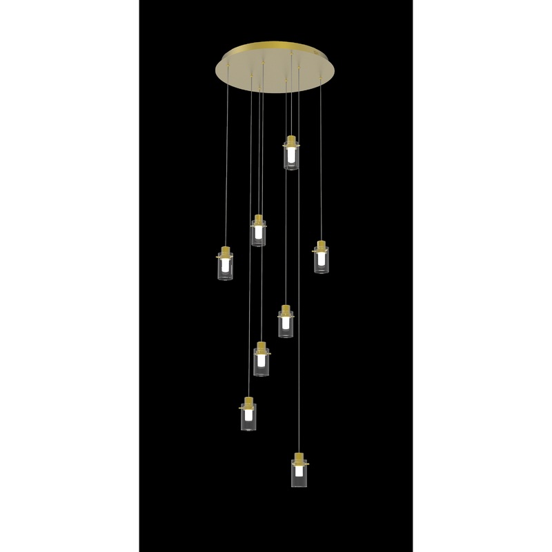 Simple LED Pendant Satin Gold