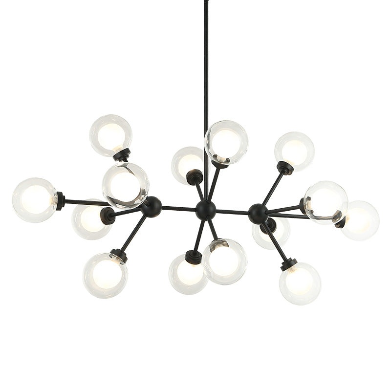 Solaris 14-Light Pendant Matte Black
