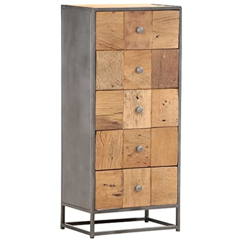 vidaXL Cassettiera Credenza Madia Armadietto Armadio con Cassetti Mobiletto Com Mobile Arredamento 45x30x100 cm in Legno Massello di Recupero