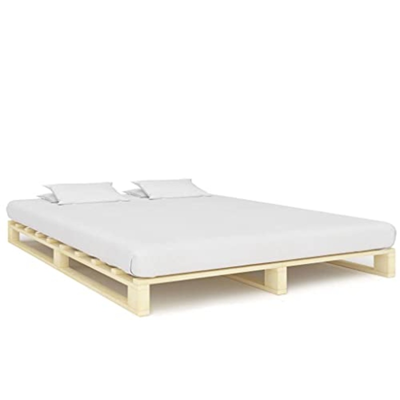 vidaXL Giroletto in Pallet a Doghe Classico Robusto Rustico Struttura Telaio Scocca Letto 180×200 cm Colore Naturale Legno Massello di Pino