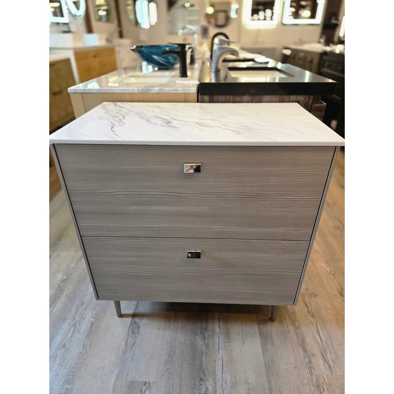 32″ Tan Duravit with Thinscape Marble Top