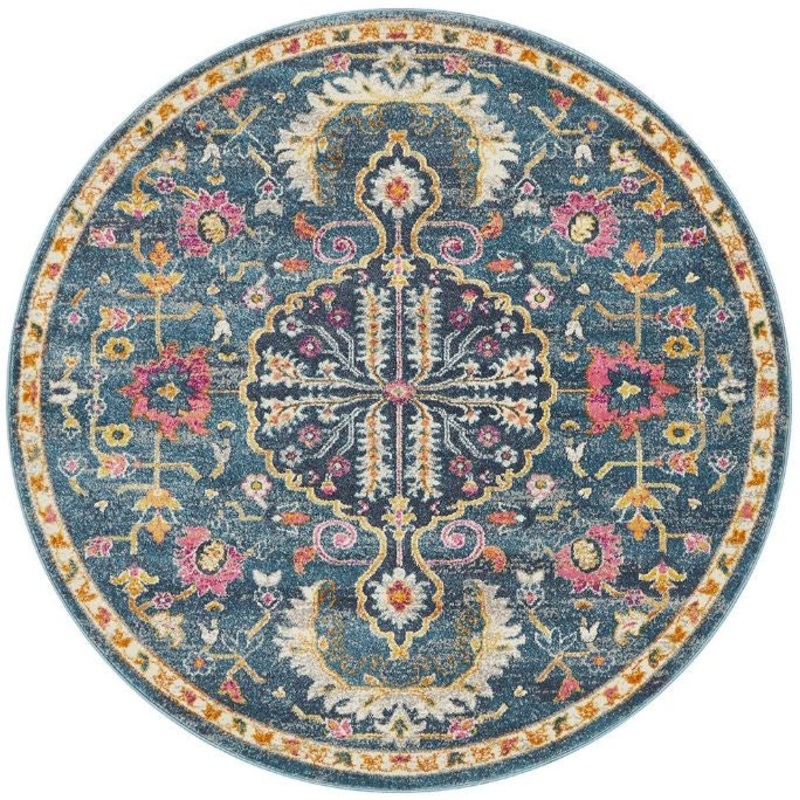 Babylon 209 Navy Round by Rug Culture-150X150CM – ROUND